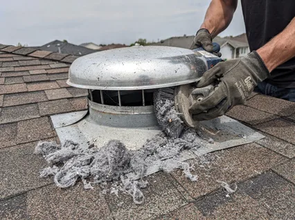 Cleaning Dryer Vent On Roof in Homestead